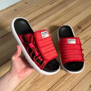 Nike Offline 2.0 University Red Puffer Slides Mule Men 7-10 slip on casual